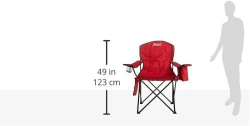 Coleman Portable Quad Camp Chair with 4-Can Cooler, Cushioned Seat & Back with Side Pockets & Cup Holder, Carry Bag Included - Image 3