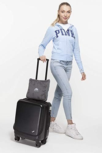 BlueHills Premium Soft Travel Blanket Pillow Airplane Flight Blanket Throw Bag Pillowcase Compact Large 2 in 1 Combo Warm Traveling Plane Essentials Portable Gifts Lightweight Grey Gray T007 - Image 7