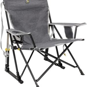 GCI OUTDOOR Kickback Rocker Outdoor Rocking Chair with Beverage Holder