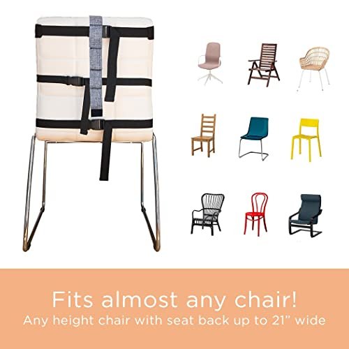 Compact Travel High Chair | Portable High Chair for Baby | Baby Travel Essential Harness Seat | Must Haves for Vacations, Restaurants, Family Visits with Babies | Portable Highchair Seat with Straps - Image 5