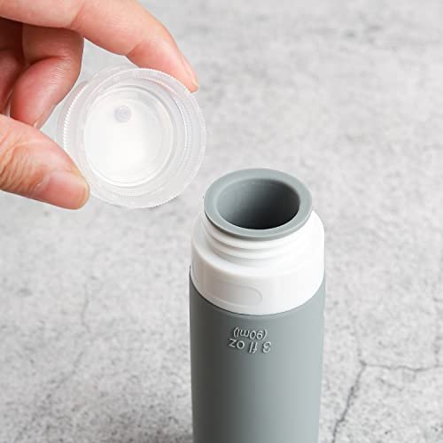 16 Pack Travel Bottles Set - TSA Approved Leak Proof Silicone Squeezable Containers for Toiletries, Conditioner, Shampoo, Lotion & Body Wash Accessories (16 pcs/Black Pack) - Image 7