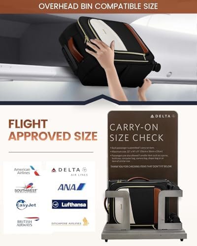 LOVEVOOK 4 Pcs Carry On Luggage 22x14x9 Airline Approved, 20 Inch Carry On Suitcases with Wheels, Softside Rolling Suitcase for Women Men, with TSA Lock Weekender Travel Luggage - Image 5