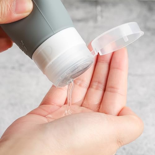 16 Pack Travel Bottles Set - TSA Approved Leak Proof Silicone Squeezable Containers for Toiletries, Conditioner, Shampoo, Lotion & Body Wash Accessories (16 pcs/Black Pack) - Image 3