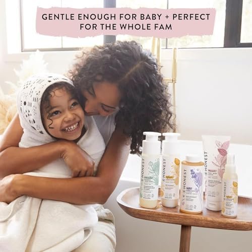 The Honest Company Babe's Mini Must Haves Gift Set | Travel Size Hypoallergenic Lavender Bathtime Essentials | Shampoo + Body Wash (2 fl oz), Face + Body Lotion (1 fl oz), Bubble Bath (2 fl oz) - Image 7