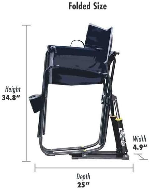 GCI OUTDOOR Freestyle Rocker Camping Chair | Portable Folding Rocking Chair with Solid, Durable Armrests, Drink Holder & Comfortable Backrest — Indigo Blue - Image 7