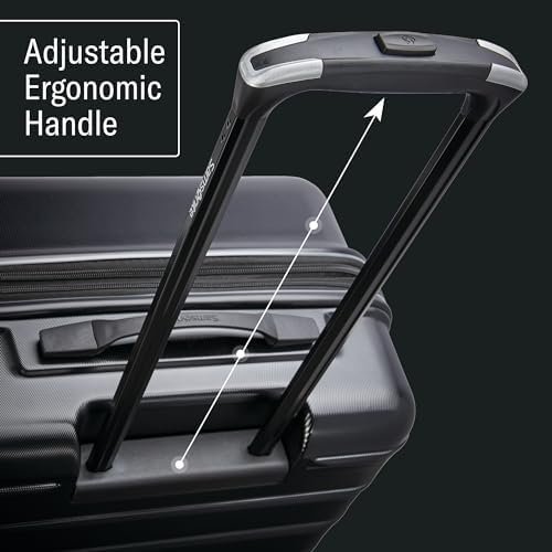Samsonite Omni 2 Hardside Expandable Luggage with Spinner Wheels, 2-Piece Set (19/24), Midnight Black - Image 4