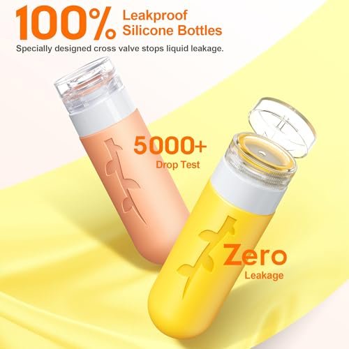 19pack Travel Bottles for Toiletries, TSA Approved Silicone Travel Size Containers for toiletries, Refillable & Leakproof Travel shampoo and conditioner bottles - Image 5