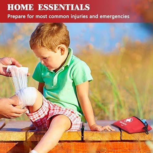 Mini First Aid Kit - 140 Piece Small First Aid Medical Kit for Car, Home, Office, Travel, Camping, Sports, Outdoor, School - Emergency First Aid Supplies and Survival Kit - Image 6