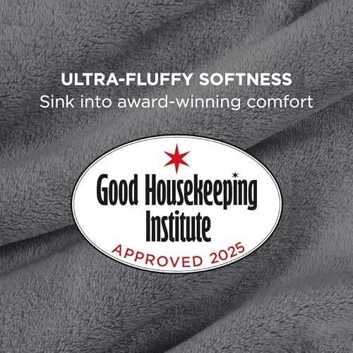 Bedsure Fleece Throw Blanket for Couch Grey - Lightweight Plush Fuzzy Cozy Soft Blankets and Throws for Sofa, 50x60 inches - Image 2