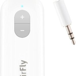 Twelve South AirFly SE | Bluetooth Wireless Transmitter/Adapter for AirPods/Wireless or Noise-Cancelling Headphones; use on Airplanes and Gym Equipment, 20+ hr Battery Life