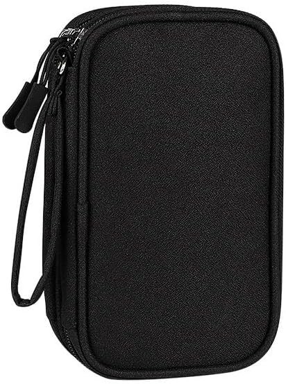 NIMOSA Portable Cable Organizer Travel Cable Organizer Pouch Electronic Accessories Carry Case Waterproof Power Protection USB Hard Disk Box Storage Bag for Cord, Charger, Phone, Earphone Black - Image 2