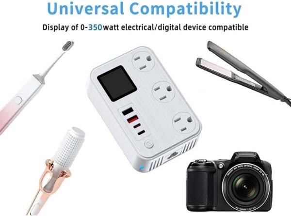 350W Conversion Plug,International Travel Converter with 2 USB and 2 USB-C Ports, lowering 220V to 110V for 100V-240V Areas and Different Countries Plugs Using US Electrical Devices - Image 2