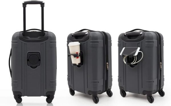 Wrangler Astral Hardside Luggage, Dark Shadow, 20-Inch Carry-On - Image 2