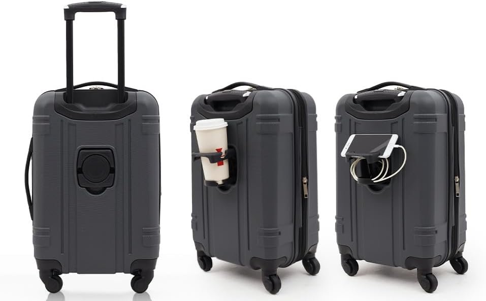 Wrangler Astral Hardside Luggage, Dark Shadow, 20-Inch Carry-On - Image 2