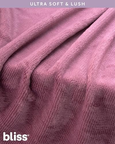 Bliss Faille Travel Pillow Blanket - 2-in-1 Lightweight Compact Airplane Camp Pillow and Blanket Set for Travelling, Size Small, Mauve - Image 6