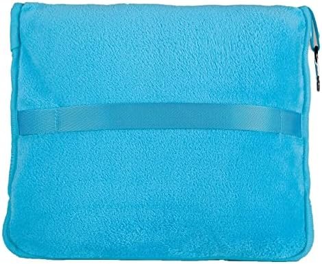 BlueHills Premium Soft Travel Blanket Pillow Airplane Flight Throw in a Bag Compact Pack Large Blanket for Travel Essentials Light Blue (Sky Blue T000) - Image 2