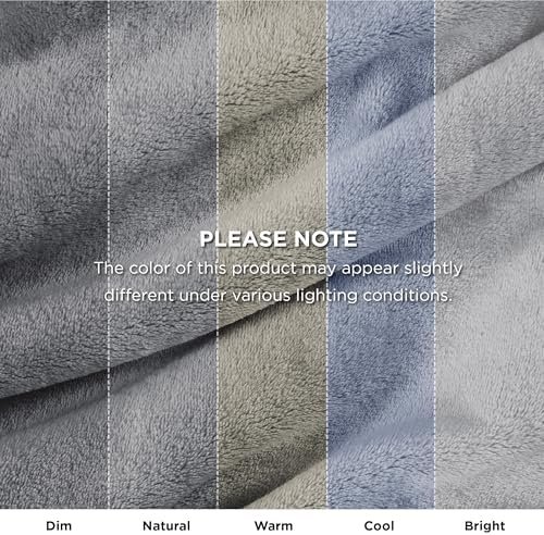 Bedsure Fleece Throw Blanket for Couch Grey - Lightweight Plush Fuzzy Cozy Soft Blankets and Throws for Sofa, 50x60 inches - Image 8