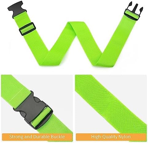 BILIONE 4 Pack Luggage Straps 79" Long Belts Keep Suitcase Secure While Traveling, TSA Approved Add a Bag Premium Accessory for Travel Bag Closure (Blue+Orange+Rose Pink+Green) - Image 7