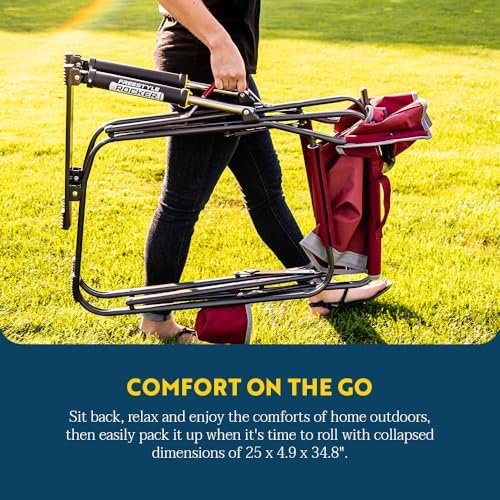 GCI OUTDOOR Freestyle Rocker Camping Chair | Portable Folding Rocking Chair with Solid, Durable Armrests, Drink Holder & Comfortable Backrest — Indigo Blue - Image 5