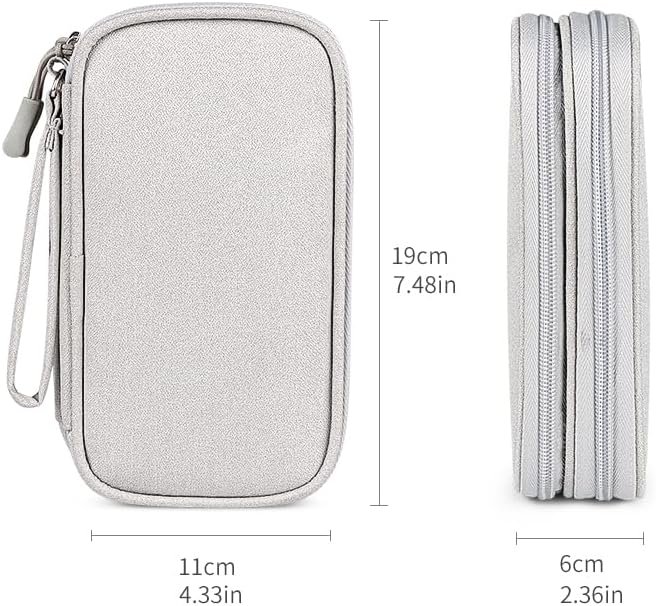 NIMOSA Portable Cable Organizer Travel Cable Organizer Pouch Electronic Accessories Carry Case Waterproof Power Protection USB Hard Disk Box Storage Bag for Cord, Charger, Phone, Earphone Black - Image 8