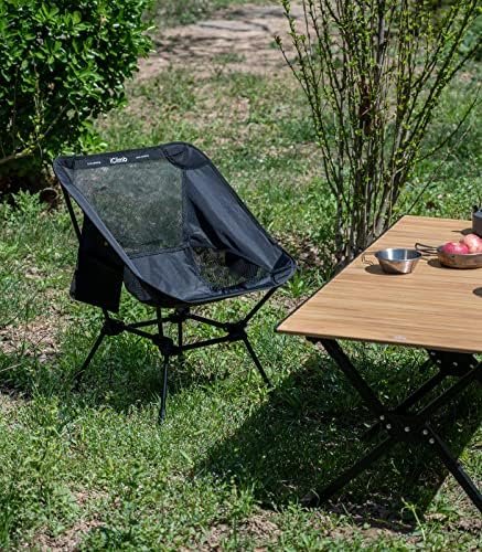 iClimb Ultralight Compact Camping Folding Beach Chair with Anti-Sinking Large Feet - Image 7