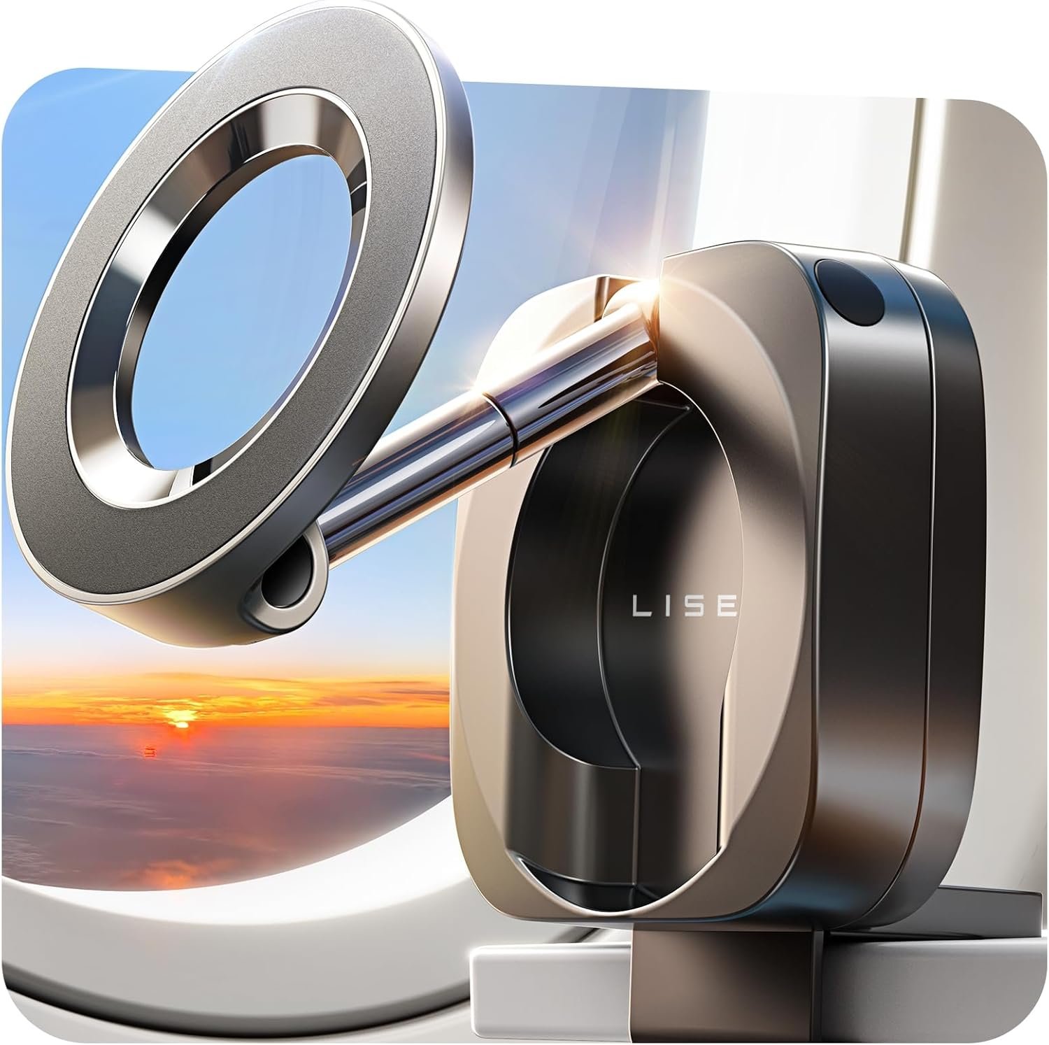 LISEN Airplane Travel Essentials for Women Phone Holder Baby Long Flight Essentials Flying Must Haves Handsfree for MagSafe Mini Travel Accessories Beach Vacation International Cruise Essentials 2025