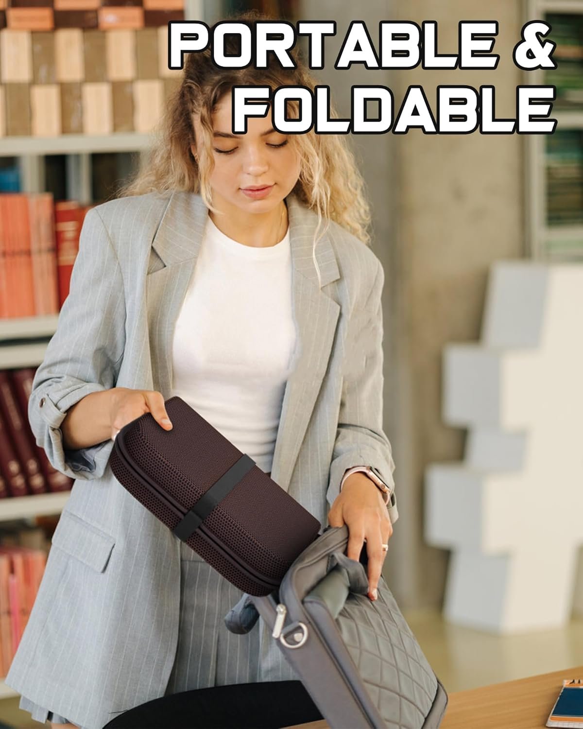 Gel Seat Cushion, Portable Travel Cushion for Long Sitting, Thick & Foldable, 16.5" x 12" Large Size Chair Seat Cushions for Office Chair Car Wheelchair, Relief Sciatica Coccyx Pain - Image 5