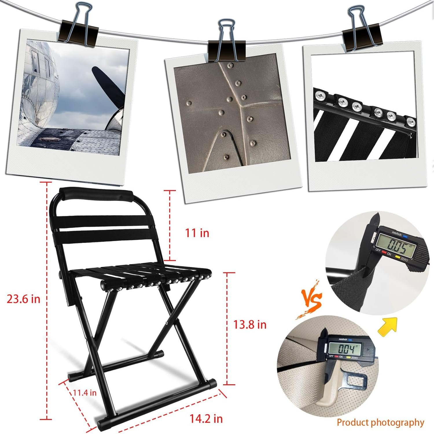 Portable Folding Camp Chair for Adults, Lightweight Compact Travel Chair Adult Folding Lightweight Camp Chair - Image 4