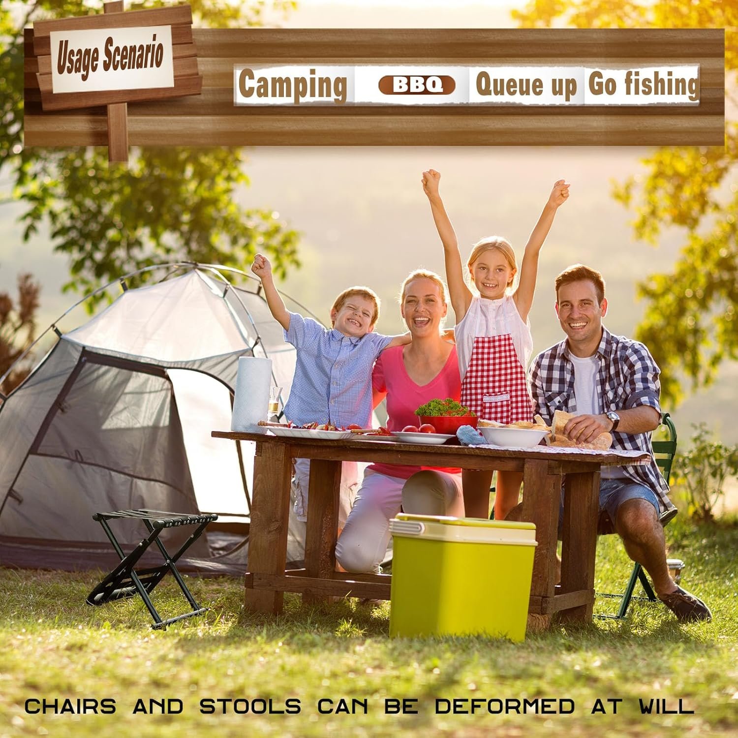 Portable Folding Camp Chair for Adults, Lightweight Compact Travel Chair Adult Folding Lightweight Camp Chair - Image 3